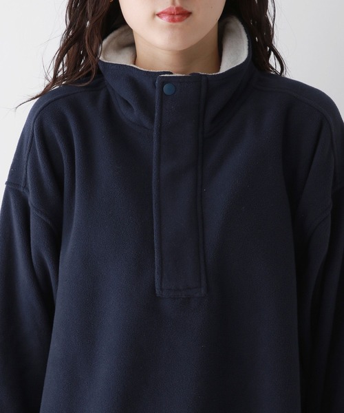 DISCUS（ディスカス）の「DISCUS/ディスカス フリースハーフジップ（スウェット・レディース・ネイビー/ホワイト/ブルー/オレンジ・FREE）」の9枚目の写真