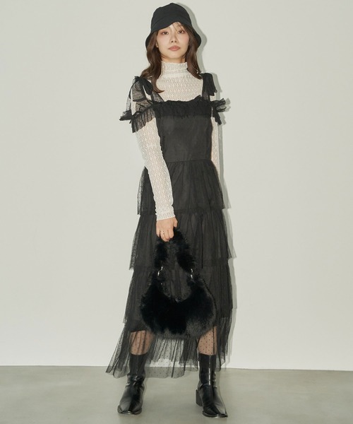 TITTY&CO.（ティティーアンドコー）の「リボンティアードワンピース