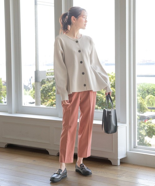 GLOBAL WORK（グローバルワーク）の「リッチライト2WAYペプラム/133016（ニット/セーター・レディース・ブラック/ライトグレー・FREE）」の3枚目の写真