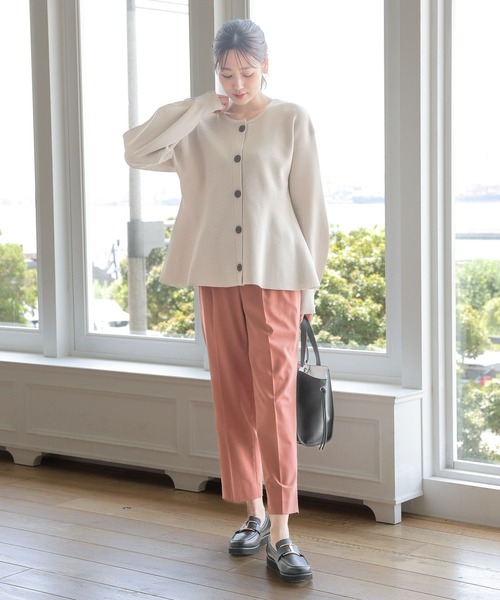 GLOBAL WORK（グローバルワーク）の「リッチライト2WAYペプラム/133016（ニット/セーター・レディース・ブラック/ライトグレー・FREE）」の4枚目の写真