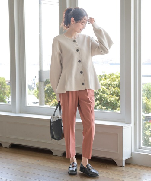 GLOBAL WORK（グローバルワーク）の「リッチライト2WAYペプラム/133016（ニット/セーター・レディース・ブラック/ライトグレー・FREE）」の5枚目の写真