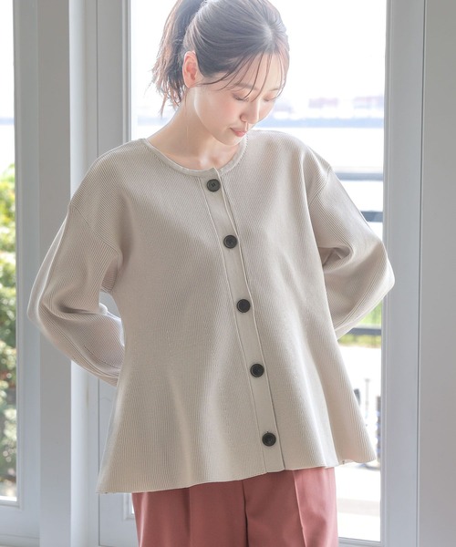 GLOBAL WORK（グローバルワーク）の「リッチライト2WAYペプラム/133016（ニット/セーター・レディース・ブラック/ライトグレー・FREE）」の7枚目の写真