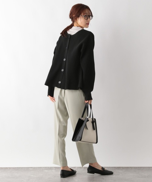 GLOBAL WORK（グローバルワーク）の「リッチライト2WAYペプラム/133016（ニット/セーター・レディース・ブラック/ライトグレー・FREE）」の11枚目の写真