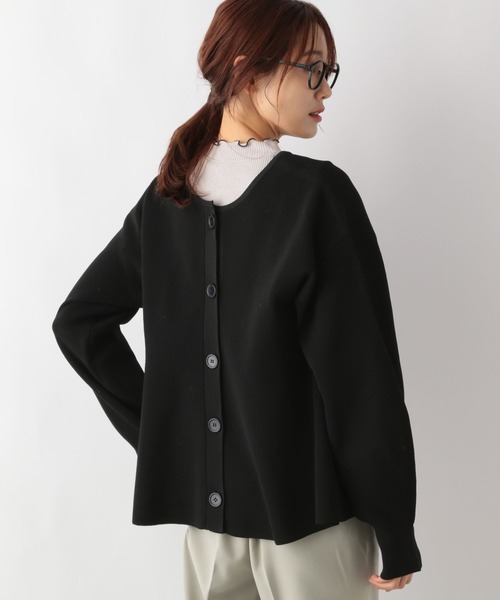 GLOBAL WORK（グローバルワーク）の「リッチライト2WAYペプラム/133016（ニット/セーター・レディース・ブラック/ライトグレー・FREE）」の13枚目の写真