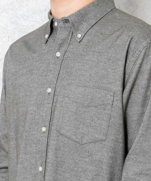 URBAN RESEARCH ROSSO MEN(アーバンリサーチロッソメン)の「『抗菌/防臭』『XXLサイズあり』ハイパフォーマンスフランネルシャツ(シャツ/ブラウス・メンズ・アイボリー/ブラック/グレー/グレー系その他/ブラウン系その他/カーキ/ネイビー/ブルー系その他/ボルドー・SMALL/MEDIUM/LARGE/X-LARGE/XX-LARGE)」の11枚目の写真