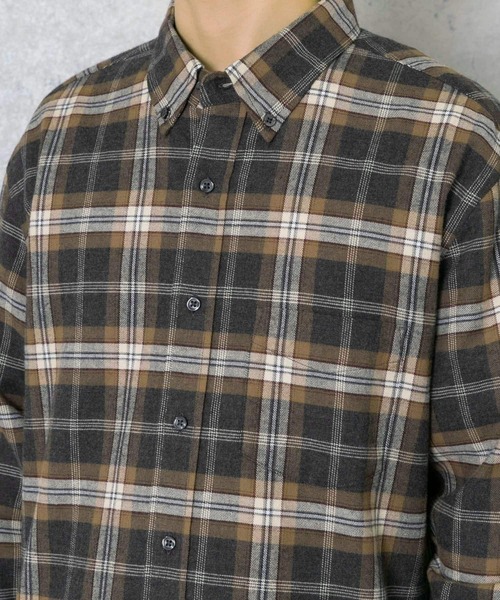 URBAN RESEARCH ROSSO MEN(アーバンリサーチロッソメン)の「『抗菌/防臭』『XXLサイズあり』ハイパフォーマンスフランネルシャツ(シャツ/ブラウス・メンズ・アイボリー/ブラック/グレー/グレー系その他/ブラウン系その他/カーキ/ネイビー/ブルー系その他/ボルドー・SMALL/MEDIUM/LARGE/X-LARGE/XX-LARGE)」の16枚目の写真