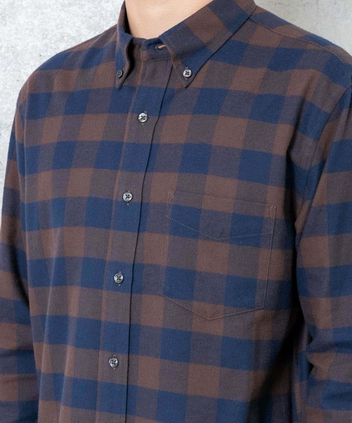 URBAN RESEARCH ROSSO MEN(アーバンリサーチロッソメン)の「『抗菌/防臭』『XXLサイズあり』ハイパフォーマンスフランネルシャツ(シャツ/ブラウス・メンズ・アイボリー/ブラック/グレー/グレー系その他/ブラウン系その他/カーキ/ネイビー/ブルー系その他/ボルドー・SMALL/MEDIUM/LARGE/X-LARGE/XX-LARGE)」の17枚目の写真