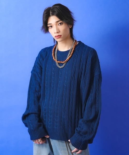 セール】a.p.o.v. ケーブル編みニットオーバーサイズセーター （ニット