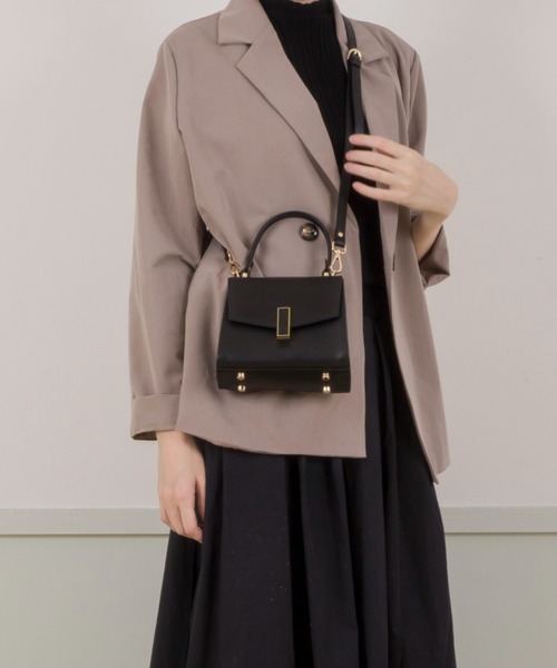 GIANNI NOTARO(ジャンニノターロ)の「【GIANNI NOTARO /ジャンニ ノターロ 】ハンドバッグ ショルダーバッグ 本革(ショルダーバッグ・レディース・ブラック/ホワイト・FREE)」の14枚目の写真