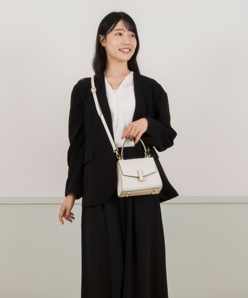 GIANNI NOTARO(ジャンニノターロ)の「【GIANNI NOTARO /ジャンニ ノターロ 】ハンドバッグ ショルダーバッグ 本革(ショルダーバッグ・レディース・ブラック/ホワイト・FREE)」の19枚目の写真