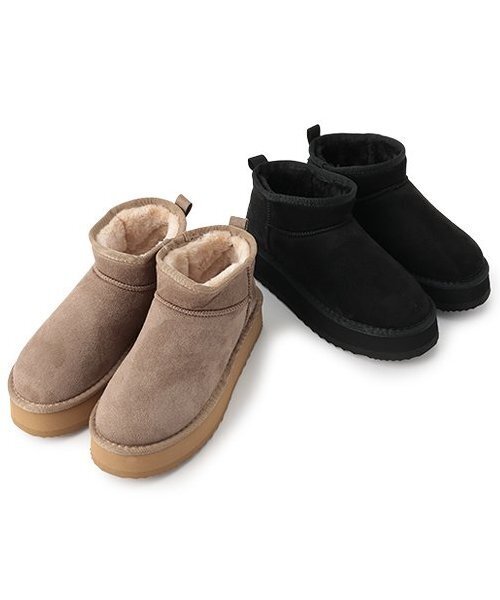 by LOVEiT（バイラビット）の「ムートンブーツ（スニーカー・キッズ・グレイッシュベージュ/ブラック・24cm/23cm/22cm/21cm）」の11枚目の写真