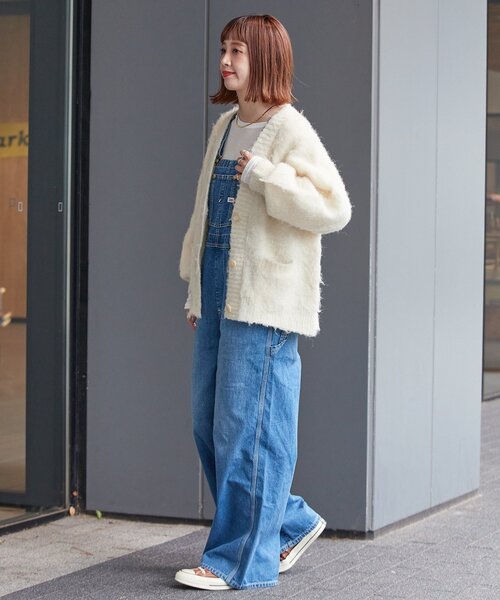 B.C STOCK(ベーセーストック)の「《追加》Vネック起毛シャギーカーディガン(カーディガン/ボレロ・レディース・チャコールグレー/ブルー/ホワイト/ピンク・FREE)」の19枚目の写真