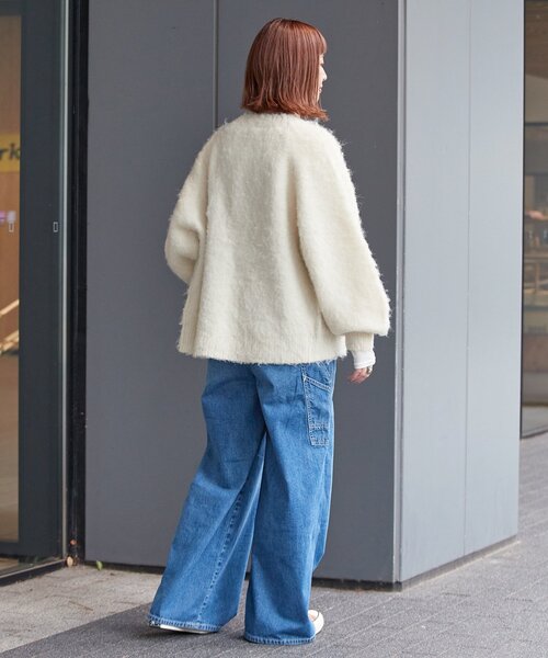 B.C STOCK(ベーセーストック)の「《追加》Vネック起毛シャギーカーディガン(カーディガン/ボレロ・レディース・チャコールグレー/ブルー/ホワイト/ピンク・FREE)」の20枚目の写真