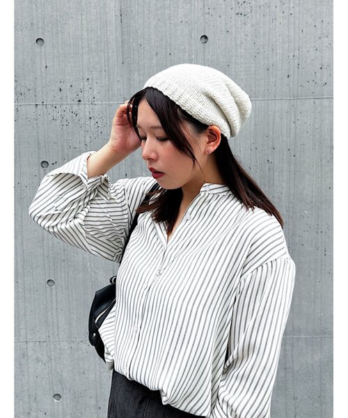 grove（グローブ）の「◆スパンコールニットワッチ（ニットキャップ/ビーニー・レディース・グレー/ブラック/アイボリー・00）」の4枚目の写真