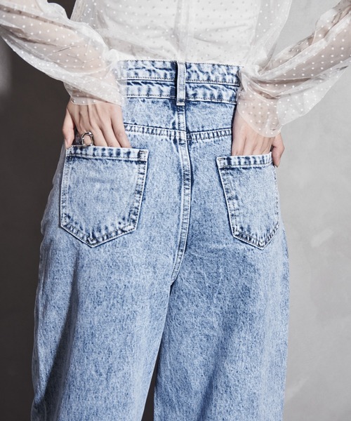 【セール】ハイウエストダメージ加工デニム（デニムパンツ）｜Y/lim（イリム）
