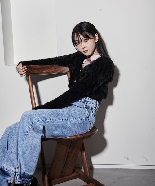 【セール】ハイウエストダメージ加工デニム（デニムパンツ）｜Y/lim（イリム）