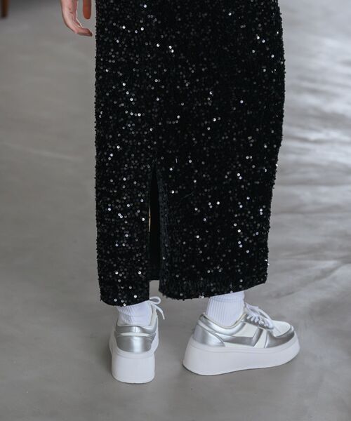 ems excite(エムズエキサイト)の「厚底スニーカー(スニーカー・レディース・シルバー/ブラック/オフホワイト・LARGE/MEDIUM)」の17枚目の写真