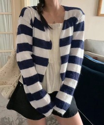 ボーダーカーディガン