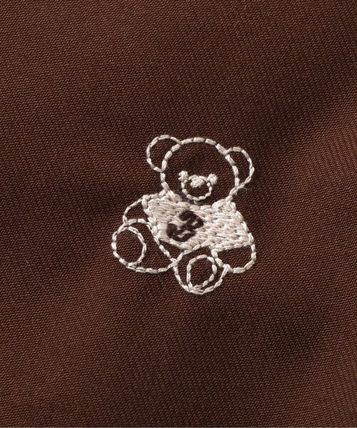 apres les cours（アプレレクール）の「【リンク】tiny bear ジャンパースカート（ジャンパースカート・キッズ・アイボリー/ブラウン・80/90/100/110/120）」の5枚目の写真