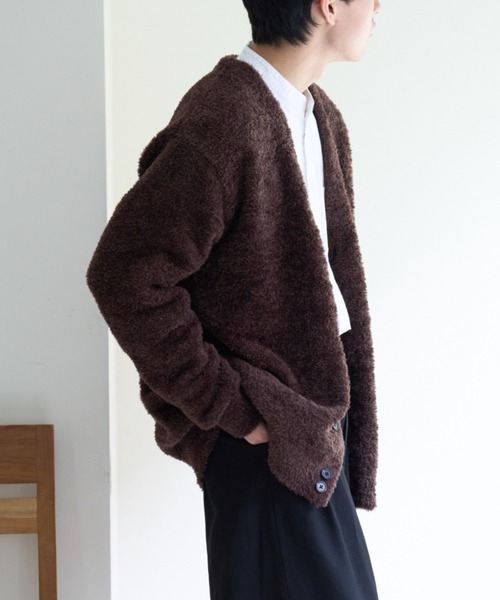 CIAOPANIC TYPY(チャオパニックティピー)の「ブークレニットオーバーサイズカーディガン(カーディガン/ボレロ・レディース・チャコールグレー/ホワイト系その他/ブラウン/グリーン・MEDIUM/LARGE)」の19枚目の写真