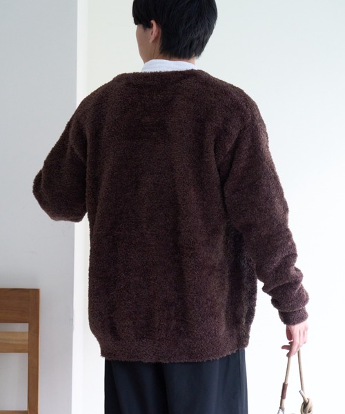CIAOPANIC TYPY(チャオパニックティピー)の「ブークレニットオーバーサイズカーディガン(カーディガン/ボレロ・レディース・チャコールグレー/ホワイト系その他/ブラウン/グリーン・MEDIUM/LARGE)」の21枚目の写真
