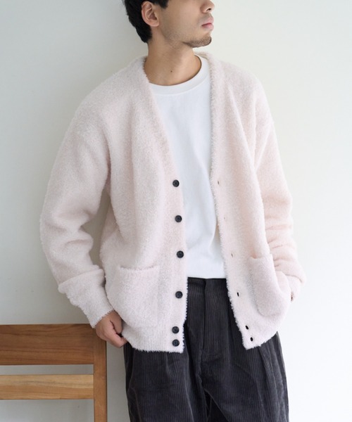 CIAOPANIC TYPY(チャオパニックティピー)の「ブークレニットオーバーサイズカーディガン(カーディガン/ボレロ・レディース・チャコールグレー/ホワイト系その他/ブラウン/グリーン・MEDIUM/LARGE)」の14枚目の写真