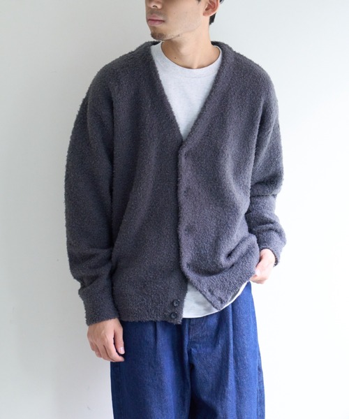 CIAOPANIC TYPY(チャオパニックティピー)の「ブークレニットオーバーサイズカーディガン(カーディガン/ボレロ・レディース・チャコールグレー/ホワイト系その他/ブラウン/グリーン・MEDIUM/LARGE)」の11枚目の写真