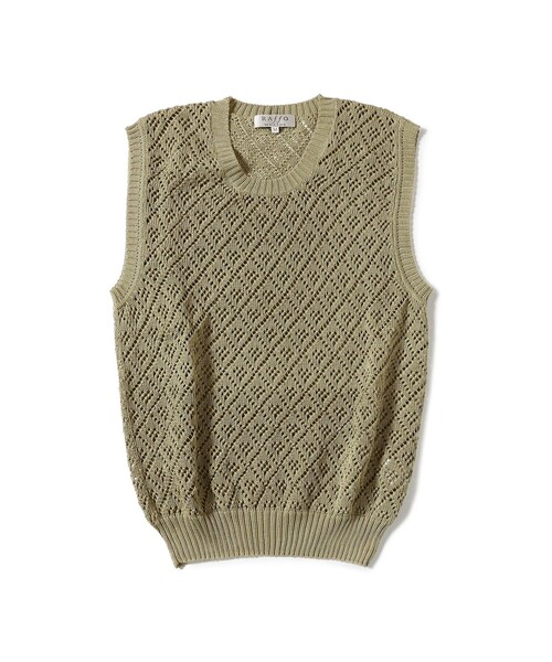 BEAMS F(ビームスエフ)の「RAffa MOLINA / Uネック ジャカード ベスト(ニット/セーター・メンズ・ベージュ・SMALL/MEDIUM)」の8枚目の写真