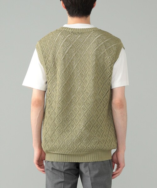 BEAMS F(ビームスエフ)の「RAffa MOLINA / Uネック ジャカード ベスト(ニット/セーター・メンズ・ベージュ・SMALL/MEDIUM)」の13枚目の写真