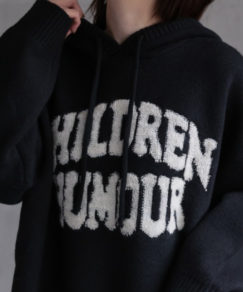 CREARE -LINO-（クレアーレリノ）の「フロントロゴニットフーディー/パーカー（パーカー・レディース・グレー/レッド/アイボリー/ブラック・FREE）」の9枚目の写真