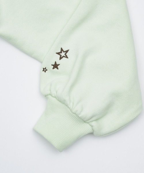 セール】Crewneck embroidery sweatshirt /クルーネック袖刺繍