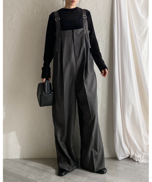 She's Closet(シーズクローゼット)の「長袖クルーネックロンT/シアーフロッキーベロアカットソートップス(Tシャツ/カットソー・レディース・ネイビー/ブラック/オリーブ/グレー/ブラウン・FREE)」の14枚目の写真