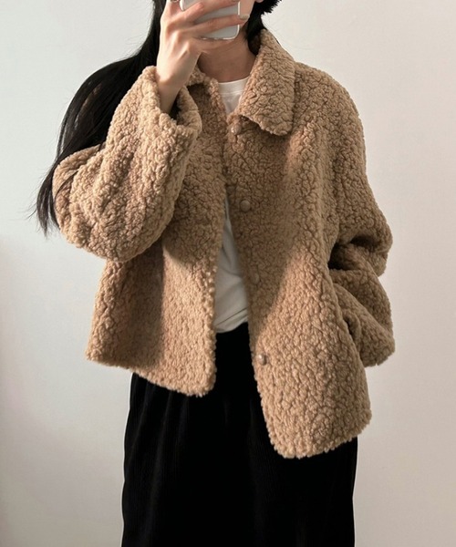 Doula Doula(ドゥーラドゥーラ)の「ボアショートコート(その他アウター・レディース・ベージュ/ブラウン/オフホワイト・FREE)」の18枚目の写真