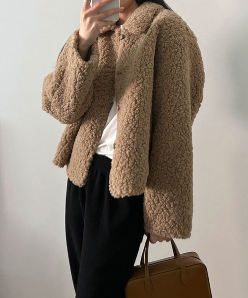Doula Doula(ドゥーラドゥーラ)の「ボアショートコート(その他アウター・レディース・ベージュ/ブラウン/オフホワイト・FREE)」の22枚目の写真