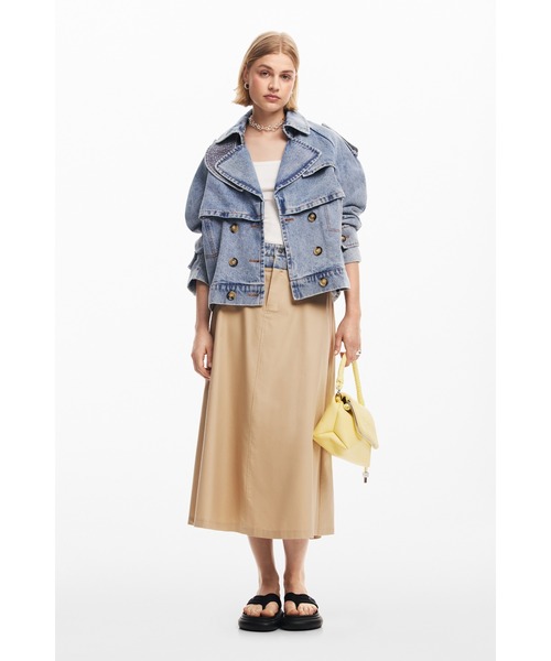 Desigual（デシグアル）の「クロストラッカージャケットデニム（デニムジャケット・レディース・ブルー・L/M/S）」の4枚目の写真