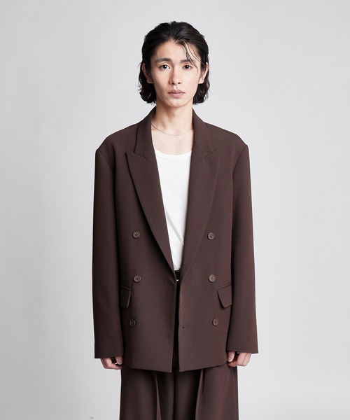 SINSS(シンス)の「Double tailored jacket / ダブルテーラードジャケット(セットアップ可能)(テーラードジャケット・メンズ・ブラック/ブラウン/チャコール・LARGE/MEDIUM/SMALL/X-SMALL)」の8枚目の写真