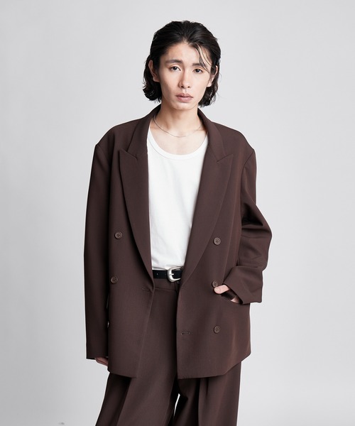 SINSS(シンス)の「Double tailored jacket / ダブルテーラードジャケット(セットアップ可能)(テーラードジャケット・メンズ・ブラック/ブラウン/チャコール・LARGE/MEDIUM/SMALL/X-SMALL)」の10枚目の写真