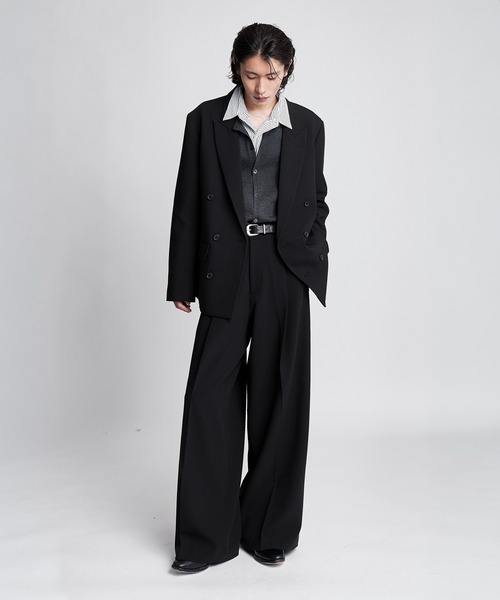 SINSS(シンス)の「Double tailored jacket / ダブルテーラードジャケット(セットアップ可能)(テーラードジャケット・メンズ・ブラック/ブラウン/チャコール・LARGE/MEDIUM/SMALL/X-SMALL)」の18枚目の写真