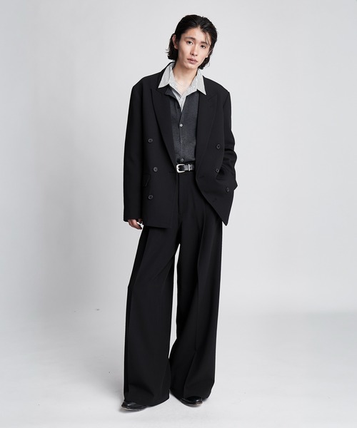 SINSS(シンス)の「Double tailored jacket / ダブルテーラードジャケット(セットアップ可能)(テーラードジャケット・メンズ・ブラック/ブラウン/チャコール・LARGE/MEDIUM/SMALL/X-SMALL)」の19枚目の写真