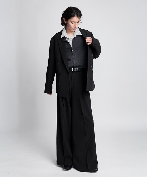SINSS(シンス)の「Double tailored jacket / ダブルテーラードジャケット(セットアップ可能)(テーラードジャケット・メンズ・ブラック/ブラウン/チャコール・LARGE/MEDIUM/SMALL/X-SMALL)」の20枚目の写真