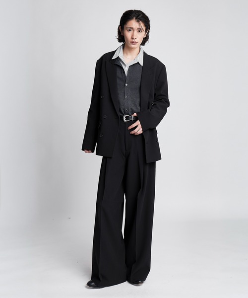 SINSS(シンス)の「Double tailored jacket / ダブルテーラードジャケット(セットアップ可能)(テーラードジャケット・メンズ・ブラック/ブラウン/チャコール・LARGE/MEDIUM/SMALL/X-SMALL)」の21枚目の写真
