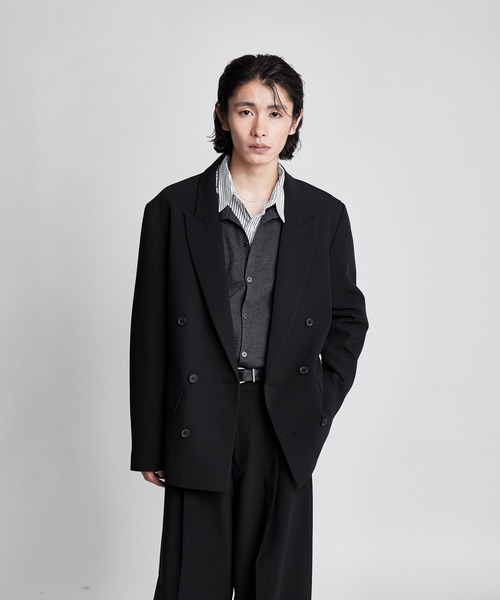 SINSS(シンス)の「Double tailored jacket / ダブルテーラードジャケット(セットアップ可能)(テーラードジャケット・メンズ・ブラック/ブラウン/チャコール・LARGE/MEDIUM/SMALL/X-SMALL)」の14枚目の写真