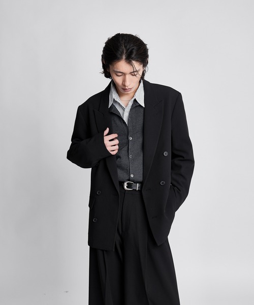 SINSS(シンス)の「Double tailored jacket / ダブルテーラードジャケット(セットアップ可能)(テーラードジャケット・メンズ・ブラック/ブラウン/チャコール・LARGE/MEDIUM/SMALL/X-SMALL)」の15枚目の写真