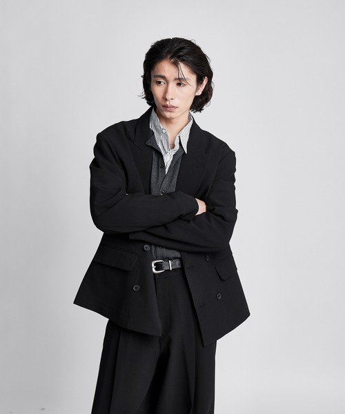 SINSS(シンス)の「Double tailored jacket / ダブルテーラードジャケット(セットアップ可能)(テーラードジャケット・メンズ・ブラック/ブラウン/チャコール・LARGE/MEDIUM/SMALL/X-SMALL)」の5枚目の写真