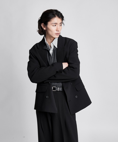 SINSS(シンス)の「Double tailored jacket / ダブルテーラードジャケット(セットアップ可能)(テーラードジャケット・メンズ・ブラック/ブラウン/チャコール・LARGE/MEDIUM/SMALL/X-SMALL)」の7枚目の写真