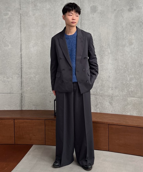 SINSS ダブルテーラードジャケット　チャコール　XS SINSS ジャケット テーラードジャケット Double tailored jacket