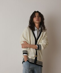 Diagram（ダイアグラム）の「メッシュラインニットカーディガン（カーディガン/ボレロ）」