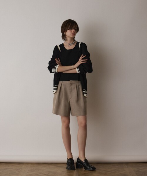 Diagram（ダイアグラム）の「メッシュラインニットカーディガン（カーディガン/ボレロ・レディース・ホワイト/ブラック/イエロー・36）」の18枚目の写真