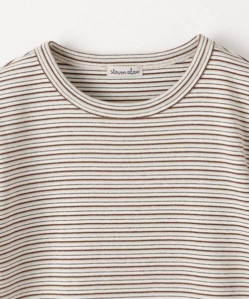 つ*き様 新品未使用 Steven Alan コットンボーダーTシャツ STEVEN ALAN tシャツ 「Steven Alan」 オーガニックコットン