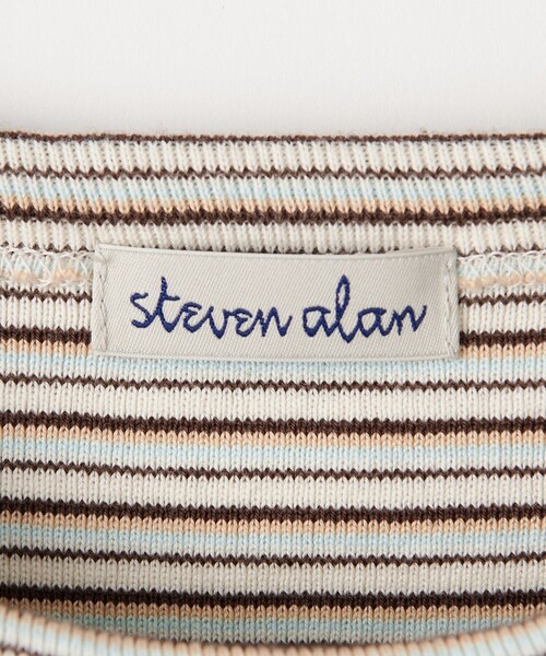 つ*き様 新品未使用 Steven Alan コットンボーダーTシャツ STEVEN ALAN tシャツ 「Steven Alan」 オーガニックコットン